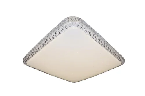 Светильник потолочный LED с пультом LED LAMPS 81080 Natali Kovaltseva белый на 1 лампу, основание белое в стиле хай-тек с пультом квадраты фото 3